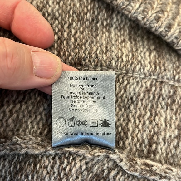 VGUC Line the Label long 100% cashmere open front brown long sleeve cardigan - Picture 10 of 10
